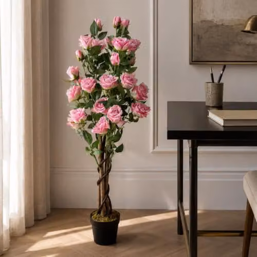 Leaf Design UK Pink Rose Artificial Tree, Height: 105 cm – 3