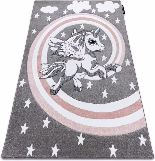 RugsX Petit Grey Kids Motif Rectangular Rug, W: 160 cm, L: 220 cm – 1