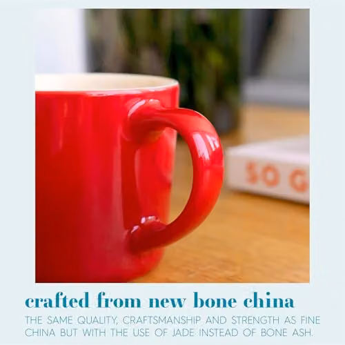 Argon Tableware Red Ombre New Bone China Coffee Mugs, 330ml, Pack of 2 – 2