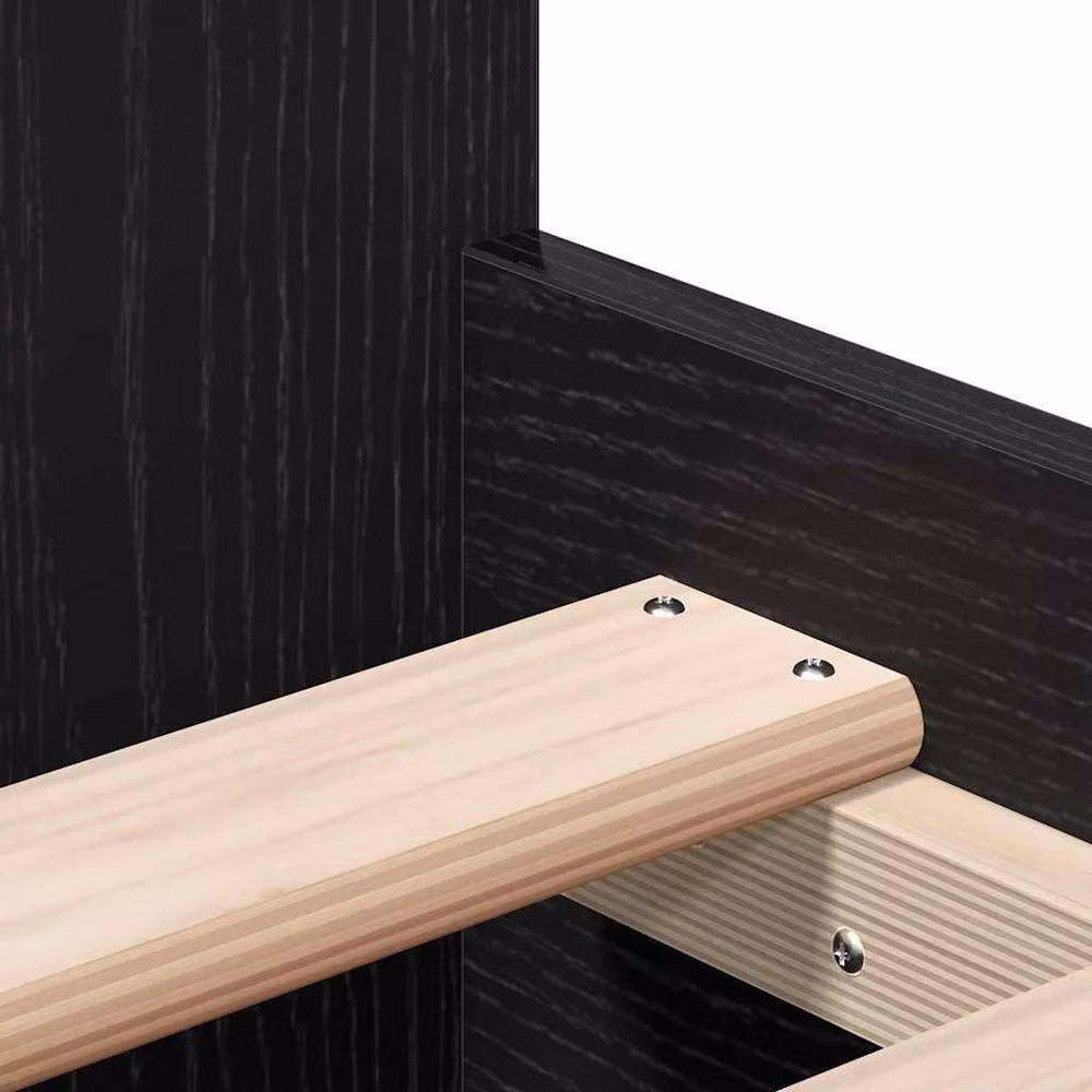 Berkfield Home Modern Black Oak Bed Frame with Drawers, W/D/H: 90 x 190 cm – 5
