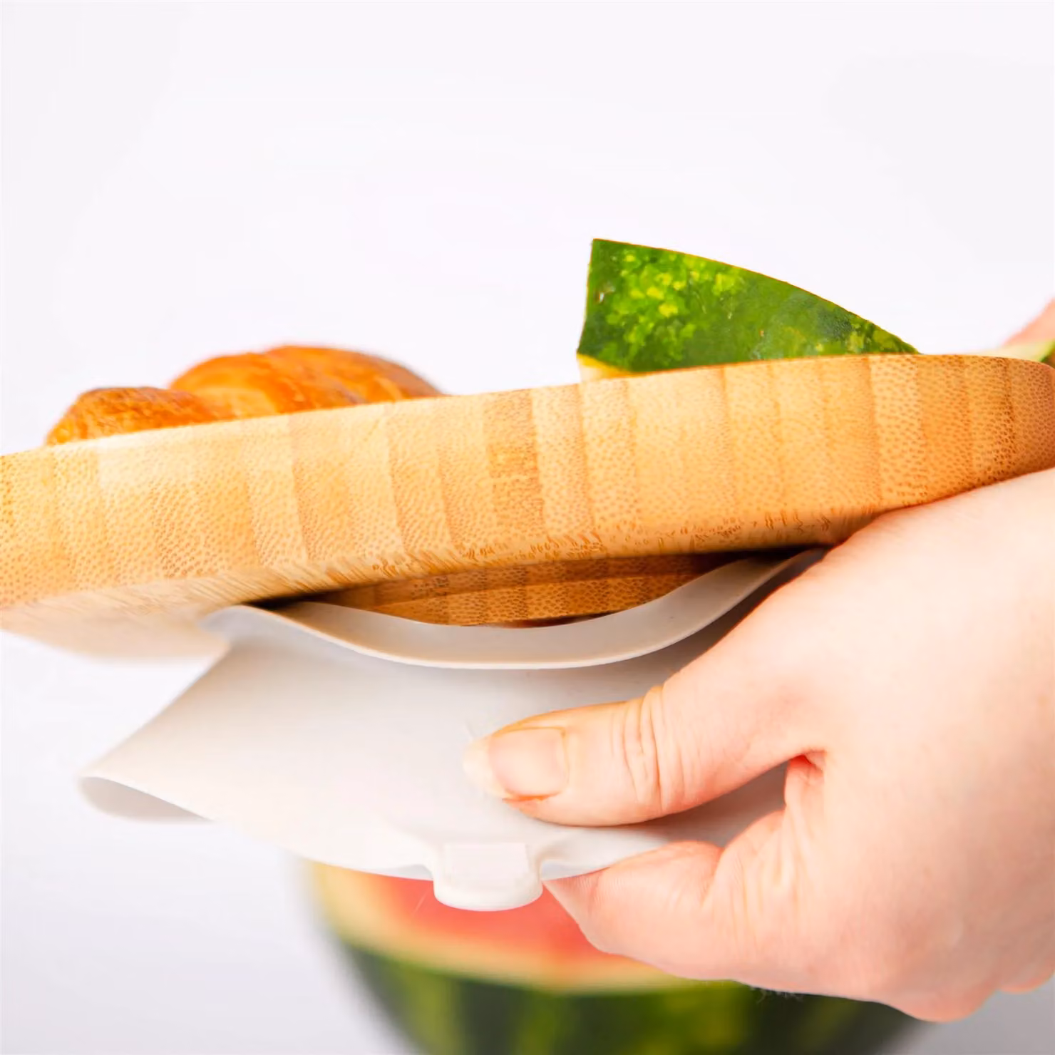 Tiny Dining Bamboo Segmented Non-Slip Baby Weaning Divided Suction Plate in Grey – 1