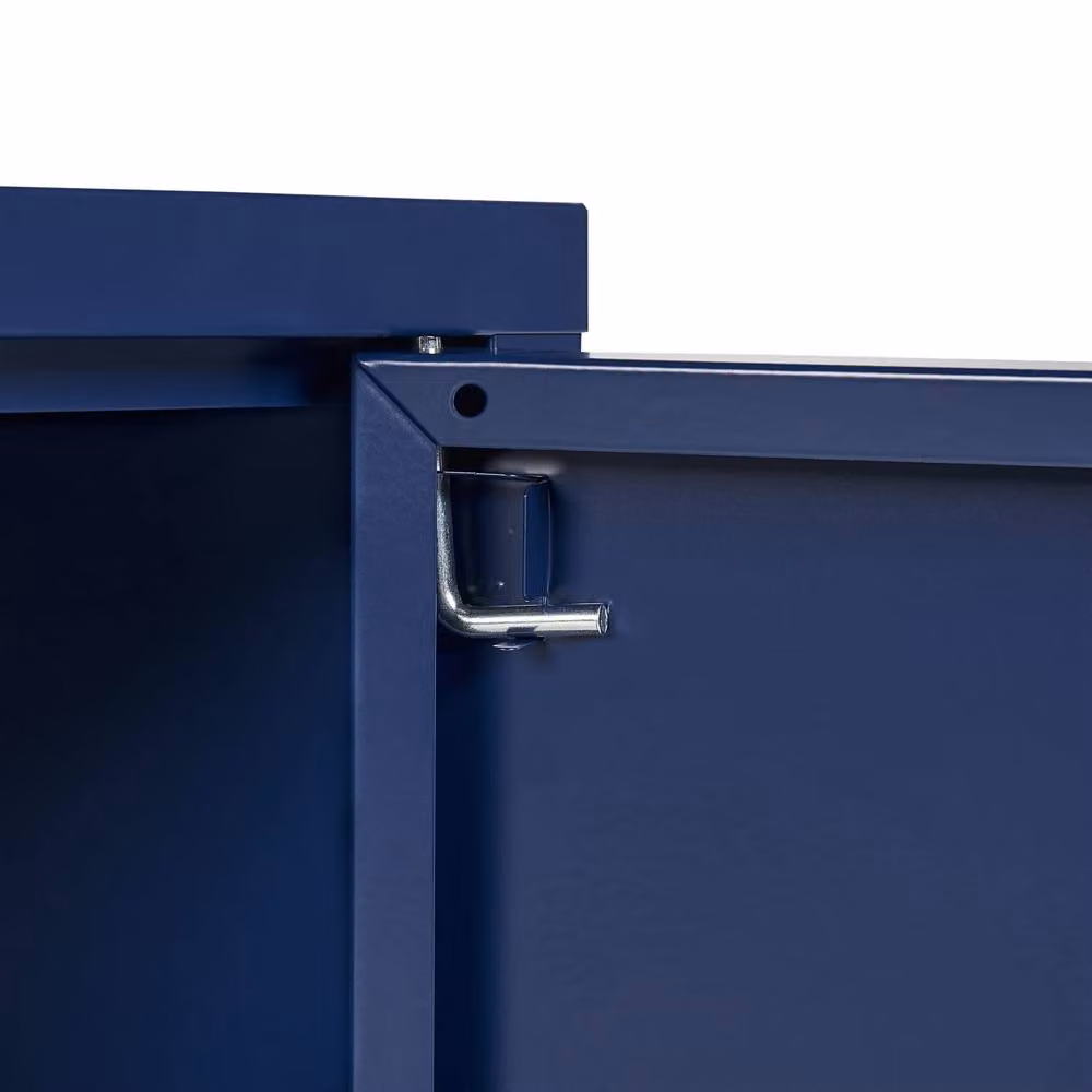Wyld and Coco Blue Metal Industrial Two-Door Sideboard – 4