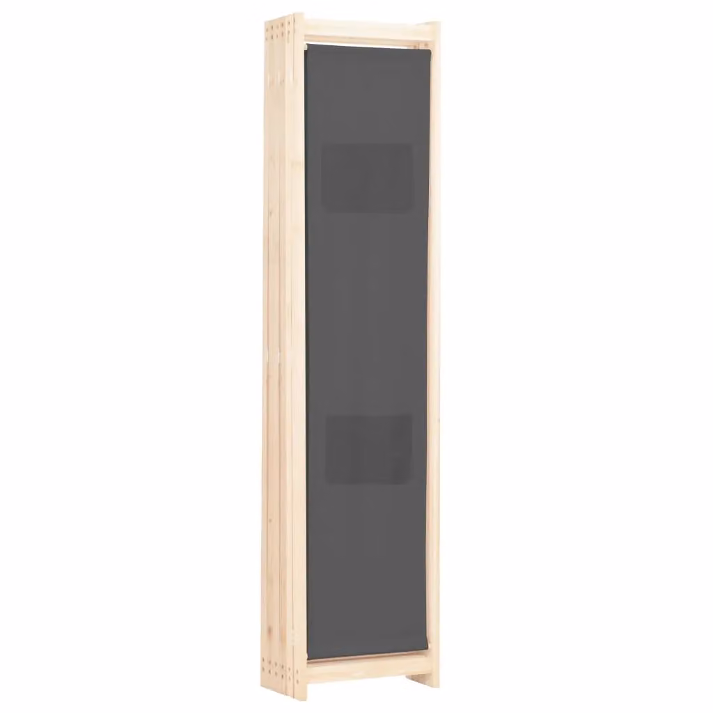 Berkfield Home 6-Panel Grey Fabric and Wood Room Divider, W/H/D: 240 x 170 x 4 cm – 3