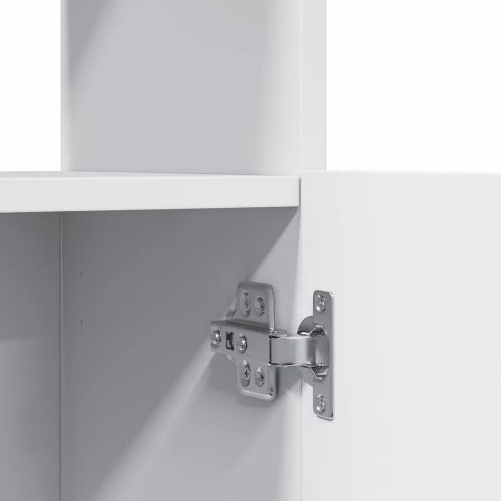 Berkfield Home White Highboard in Matt MDF, W/D/H: 92 x 33 x 140 cm – 3