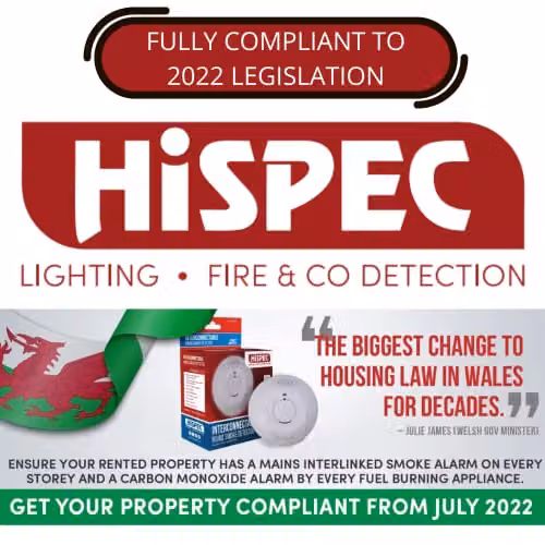 Hi-Spec Interconnectable Fast Fix Mains Heat Detector in White with 9V Backup Battery – 3