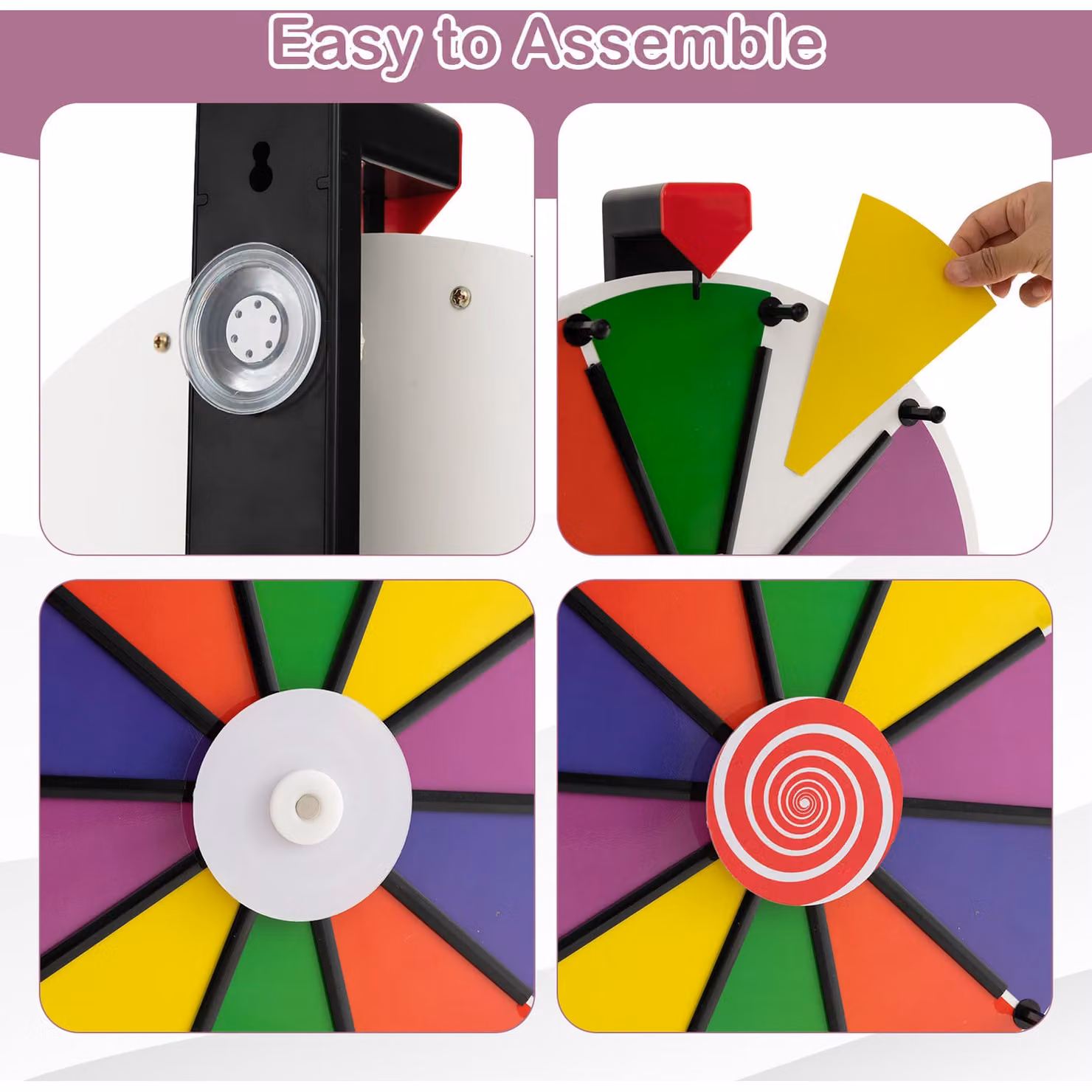Costway Multicolour Wall Mounted Spinning Wheel, Diameter: 38 cm – 2