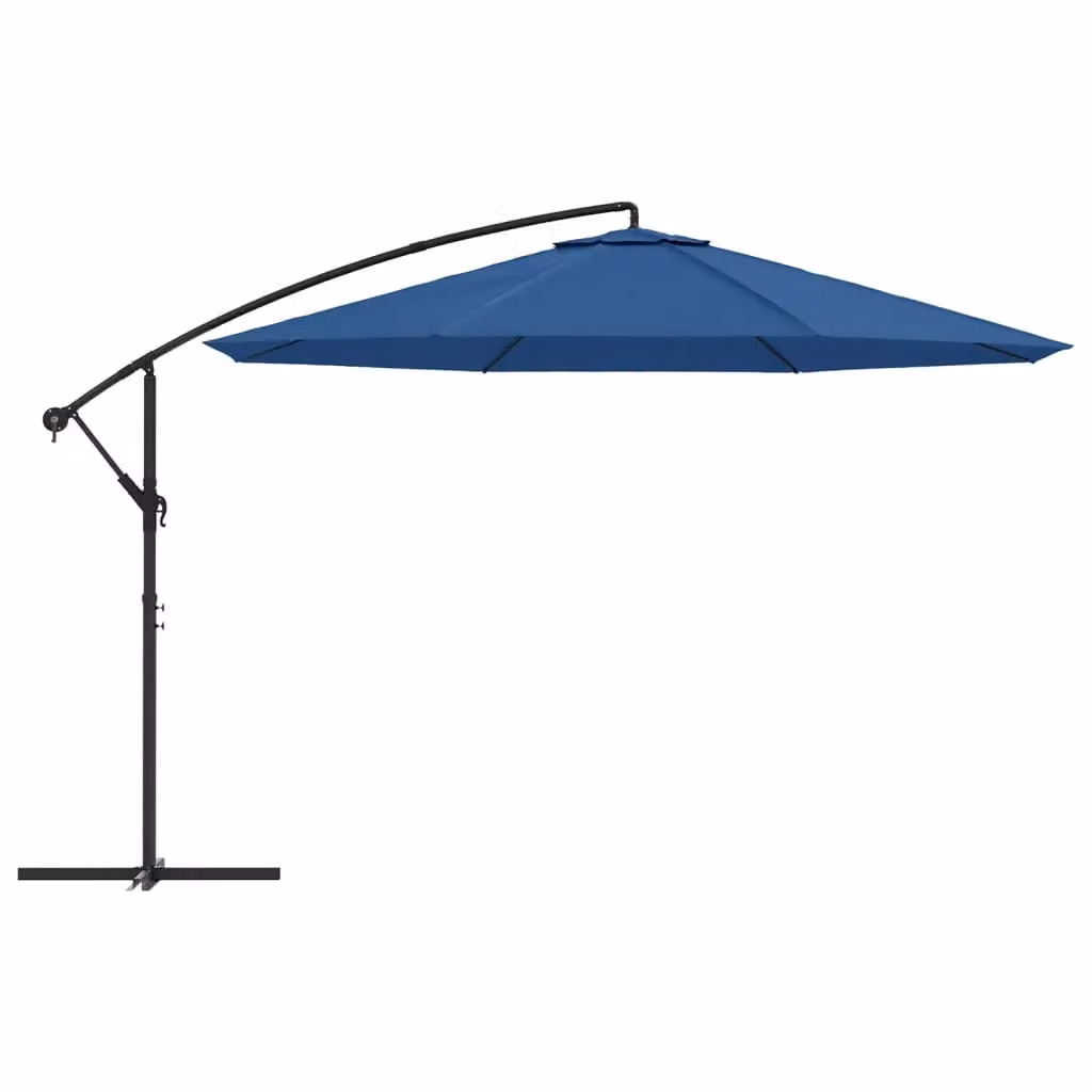 Berkfield Home Blue Cantilever Garden Umbrella with Aluminium Pole, 350 cm – 2