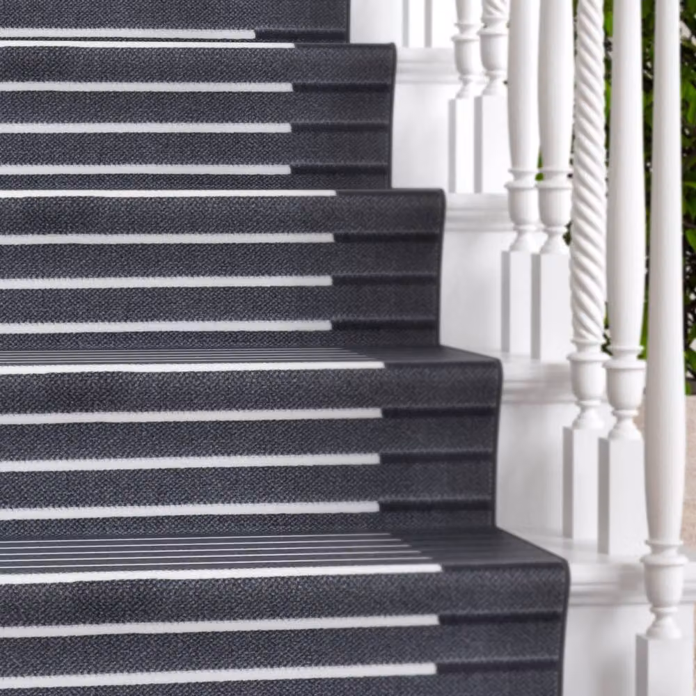 Kukoon Grey Striped Modern Hallway Runner Rug, W: 60 cm x L: 10060 cm – 2