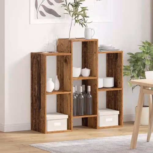 vidaXL Modern Sideboard in Old Wood, Brown, W/D/H: 90 x 30 x 90 cm – 2