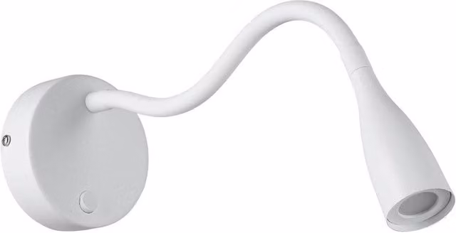 Loops Modern White LED Wall Light with Touch Control and Included Bulb – 1