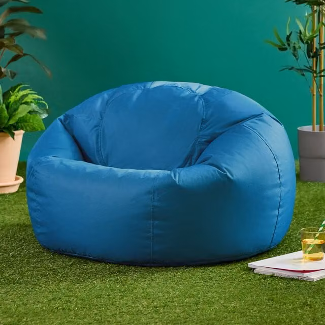 icon Kingston Classic Outdoor Bean Bag and Footstool in Petrol Blue