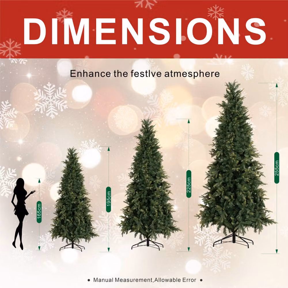 Direct Wicker 8.5ft Pre-lit Slim Artificial Christmas Tree with Mixed Tips in Green – 6