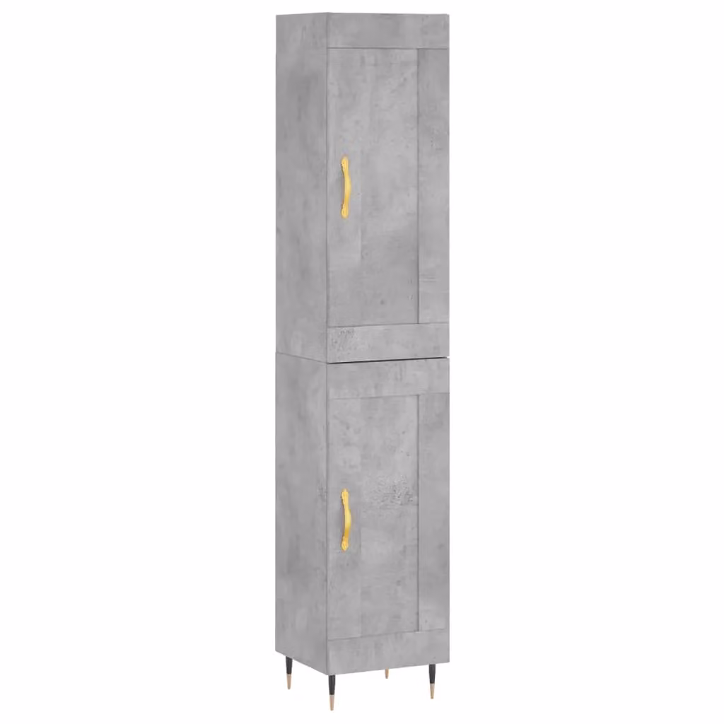 Berkfield Home Modern Highboard in Concrete Grey, W/D/H: 34.5 x 34.0 x 180.0 cm – 2