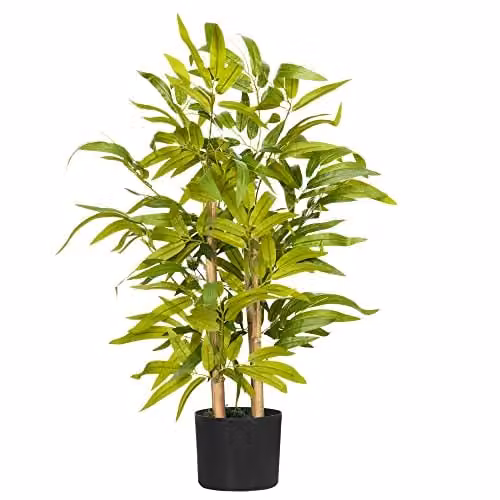 HOMCOM Artificial Bamboo Tree in Green Pot for Indoor and Outdoor Decor, W/D/H: 15 x 15 x 60 cm – 1