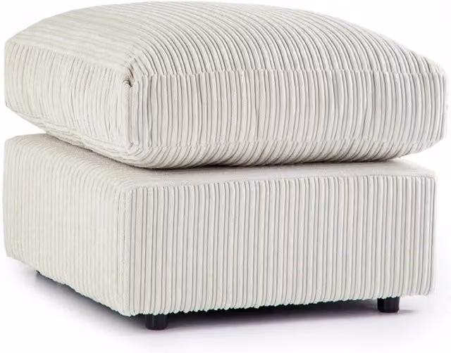 Furniture786Ltd Daly Jumbo Cord Fabric Footstool in Mink