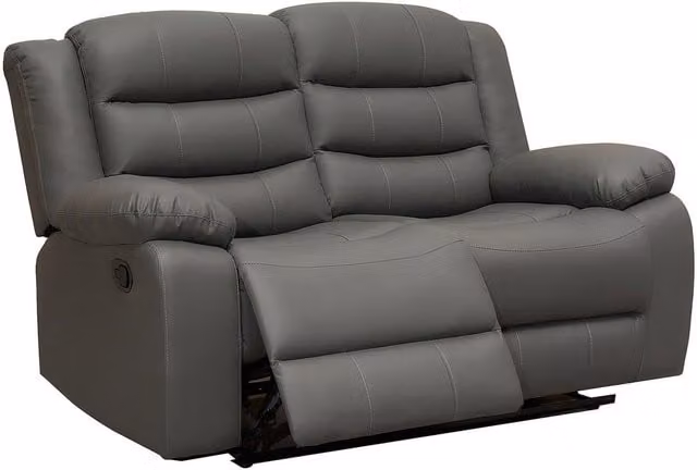 Furniture786Ltd Supreme Leather Recliner 3 and 2 Seater Sofa Set in Grey