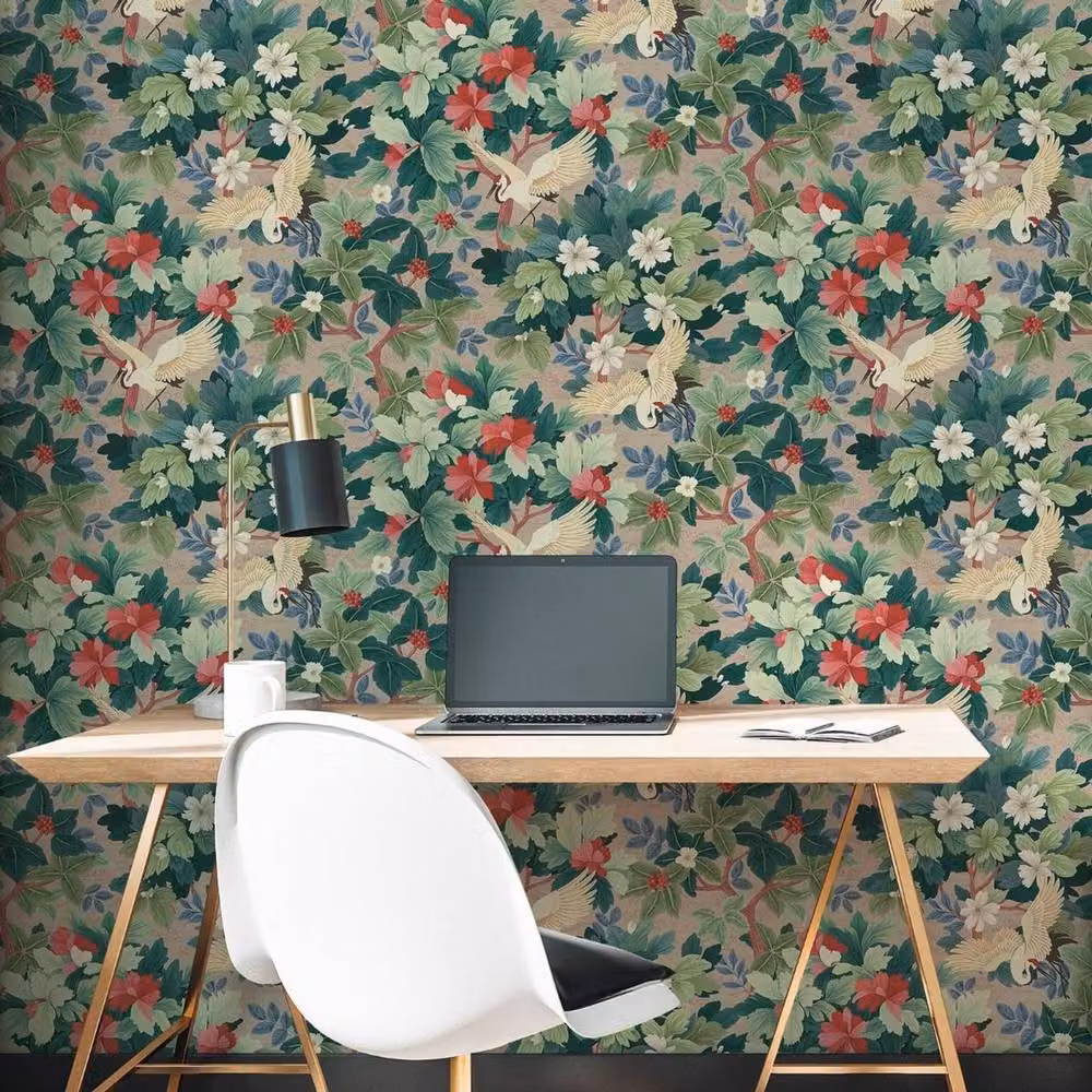 A.S. Création Pint Walls III Crane Textured Wallpaper in Green and Multicolour – 2