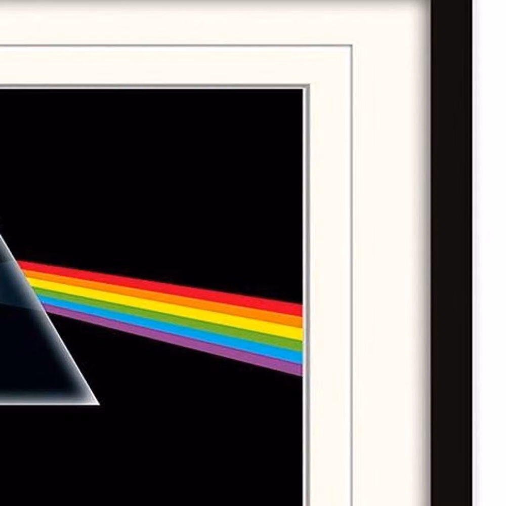 Pink Floyd Dark Side Of The Moon Multicolour Mounted Wall Print in Black – 2