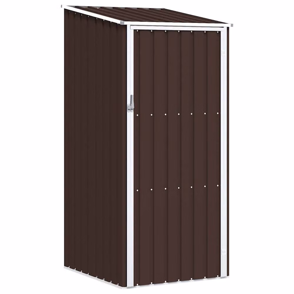 Berkfield Home Brown Galvanised Steel Pent Garden Shed, W/D/H: 87 x 98 x 159 cm – 2