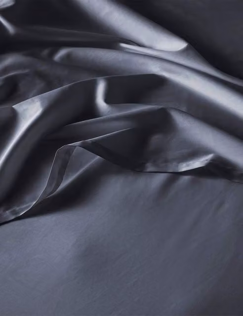 Bedfolk Pure Cotton 300 Thread Count Flat Sheet, Blue, W: 180 cm, L: 200 cm