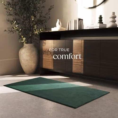 tectake Green Fluffy Rug, Allergy-Friendly and Washable Short-Pile Polyester Carpet, W: 80 cm, L: 150 cm – 4