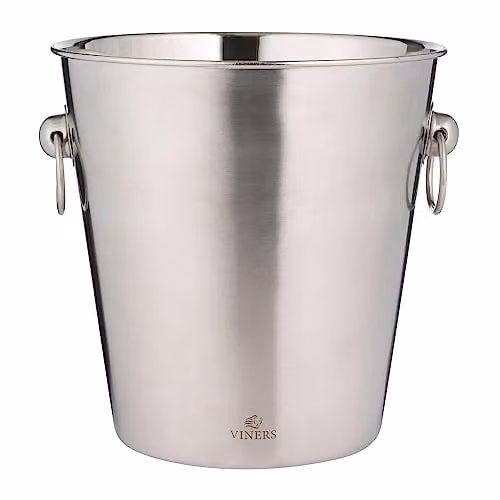 Viners Stainless Steel Champagne Bucket in Silver with 4L Capacity