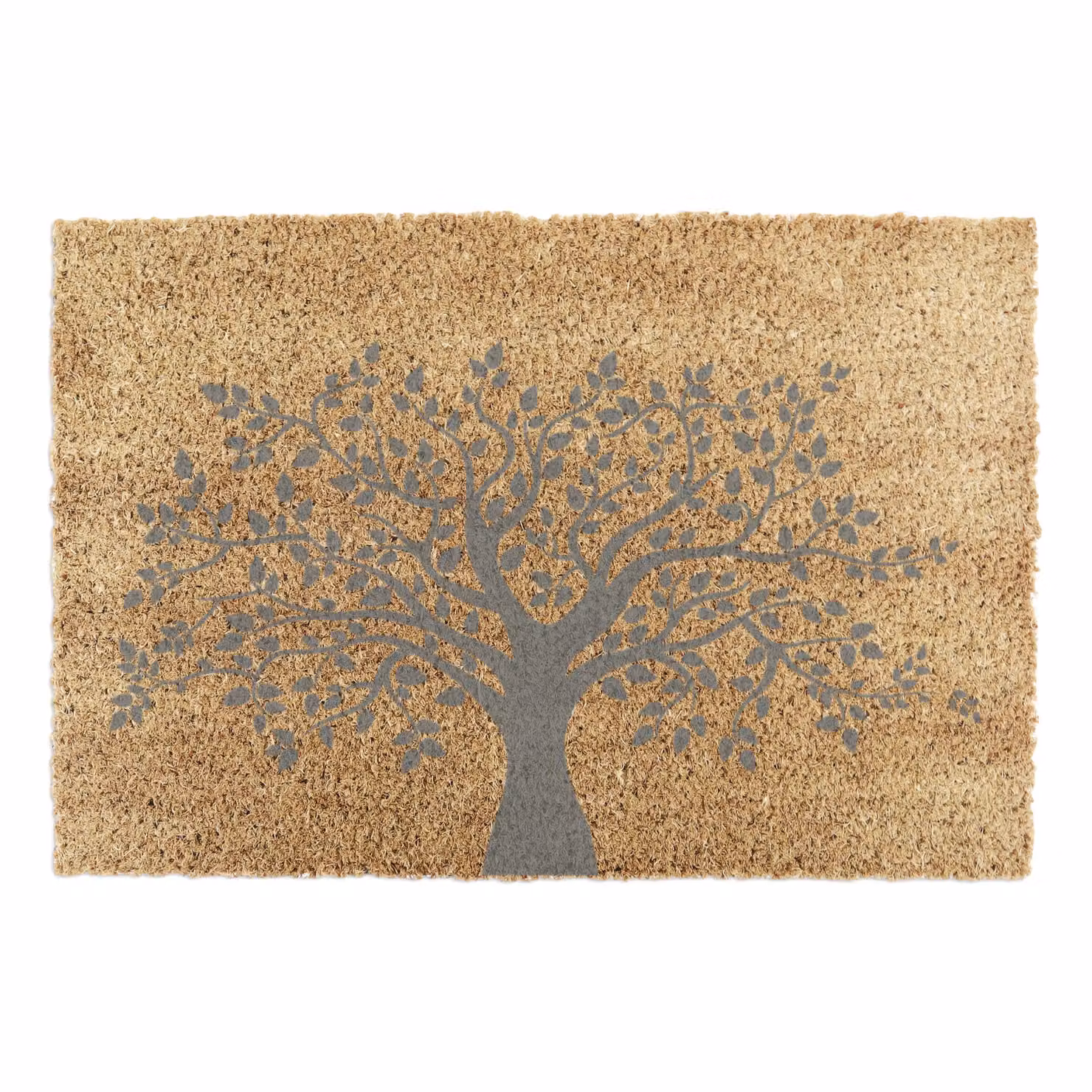 Artsy Mats Tree of Life Grey Coir Doormat, W: 60 cm, D: 40 cm – 4