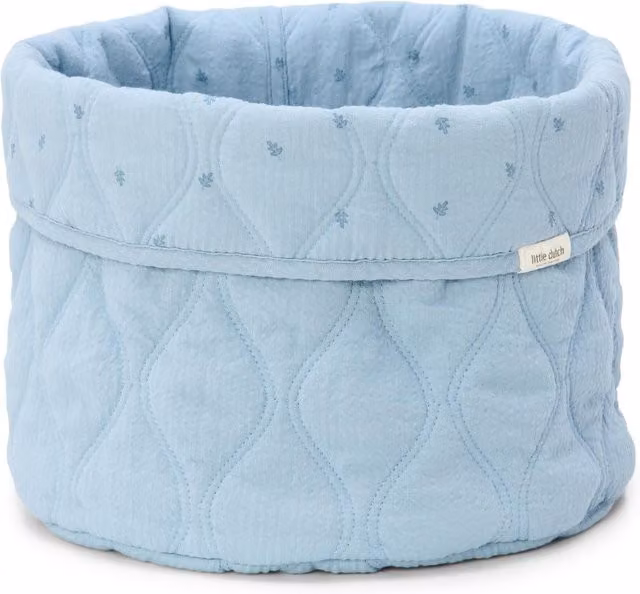 Little Dutch Fabric Storage Basket for Babies in Blue – 1