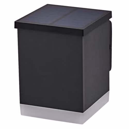 Osram Endura Style Solar LED Wall Light, Warm White, Grey/Black, IP44, 50lm, 3000K – 2