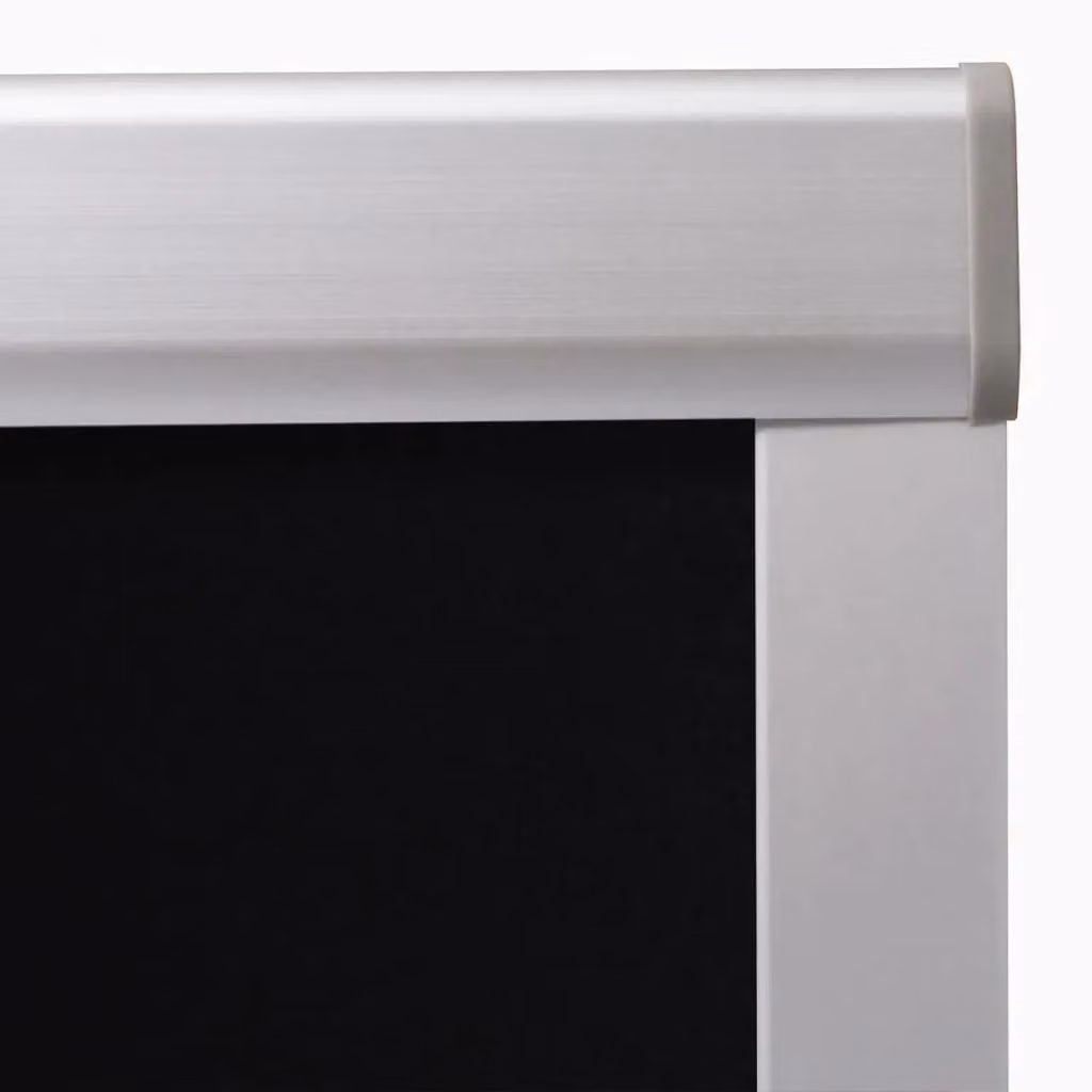 Berkfield Home Blackout Roller Blinds in Black, Thermal Insulating Polyester – 3