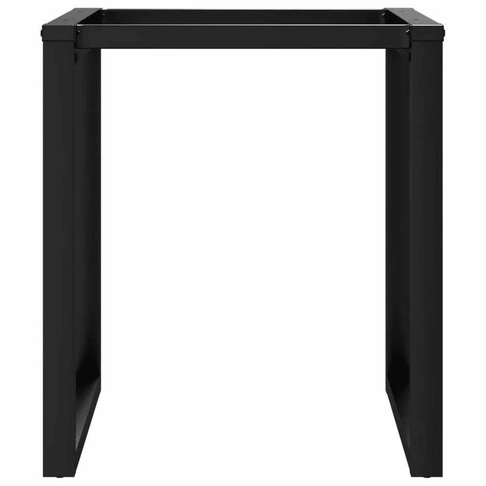Berkfield Home O-Frame Dining Table Legs in Matt Black Steel, W/D/H: 70 x 70 x 73 cm – 3