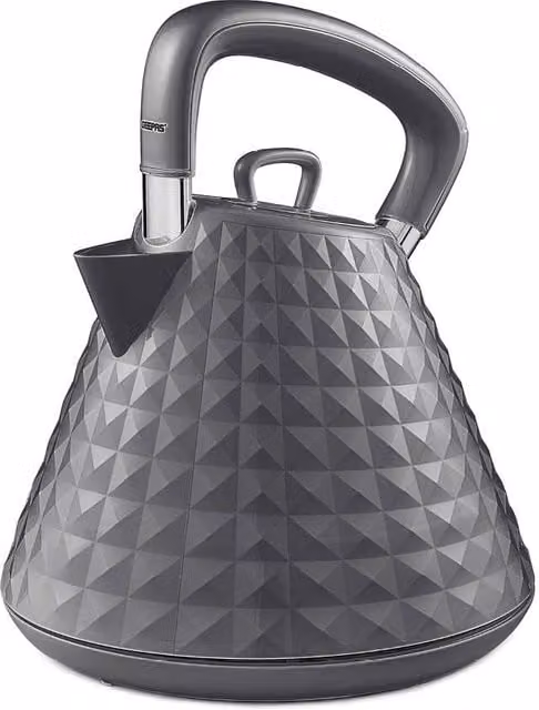 Geepas 1.5 l Cordless Traditional Pyramid Electric Kettle 2500W in Grey – 1