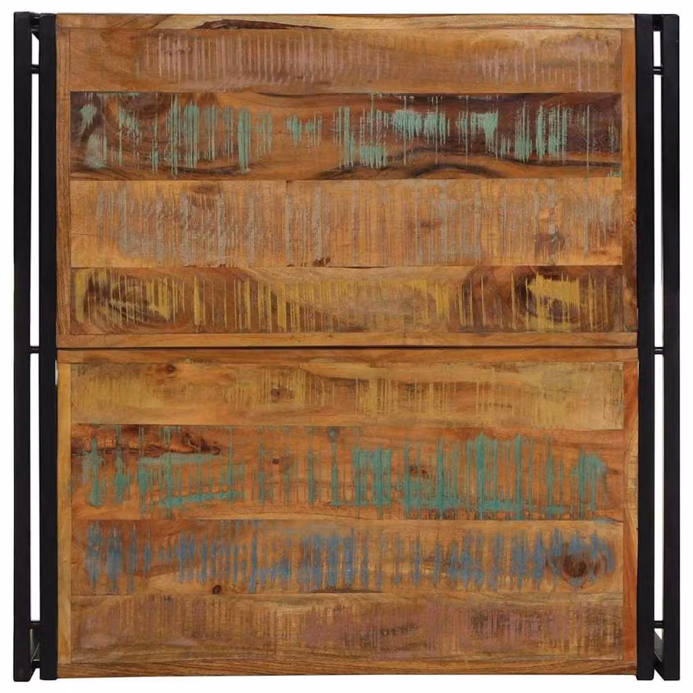 Berkfield Home Sturdy Multicolour Coffee Table in Reclaimed Solid Wood, W/D/H: 80 x 80 x 35 cm – 3