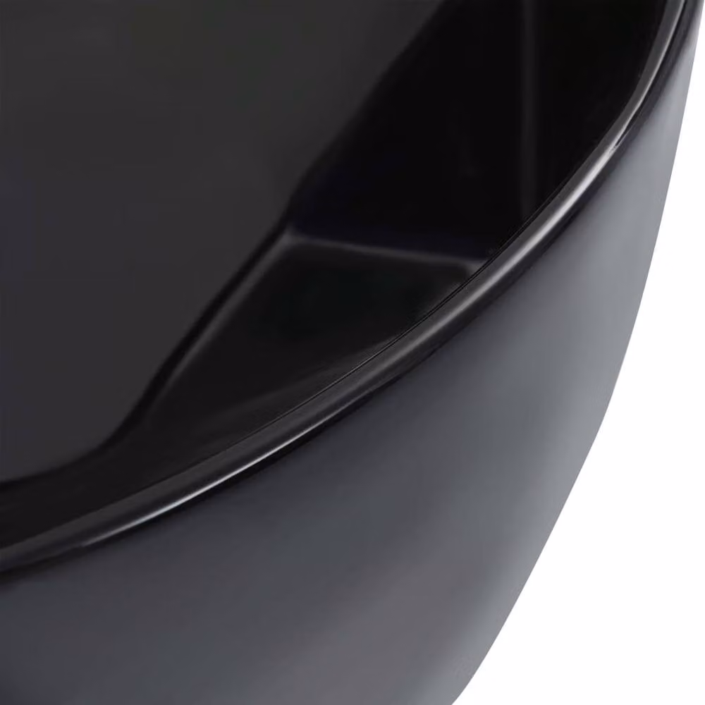 Berkfield Home Ceramic Wash Basin, Black, W: 36 cm, D: 14 cm, H: 14 cm – 3