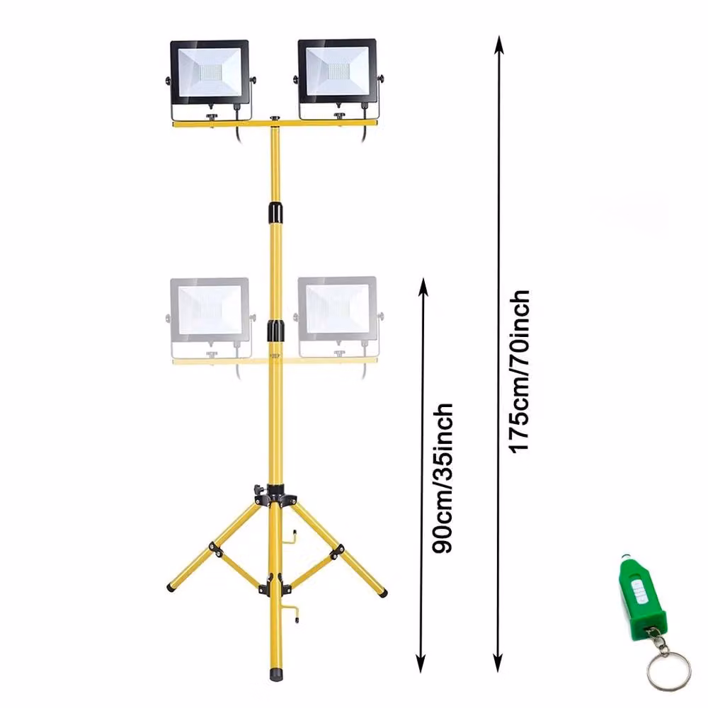 Ventryn 2x50W LED Twin Work Lights IP66 Portable Flood Lamp in Yellow – 2
