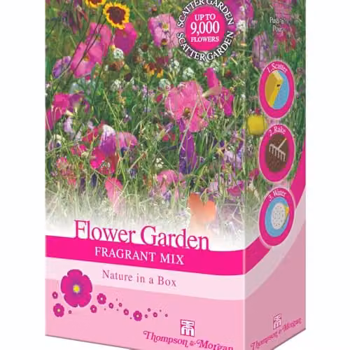 Thompson & Morgan Fragrant Flower Garden Scatter Seed Mix, Multicolour, Pack of 2