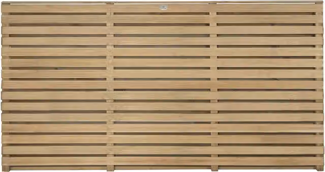 Forest Impregnated Semi-Transparent Wood Double Slatted Fence Board in Brown or Sand, Height: 90 cm