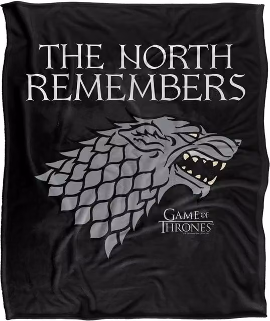 LOGOVISION Game of Thrones The North Remembers Stark Super Soft Fleece Throw Blanket, Multicolour, W/H: 127 x 152.4 cm – 6