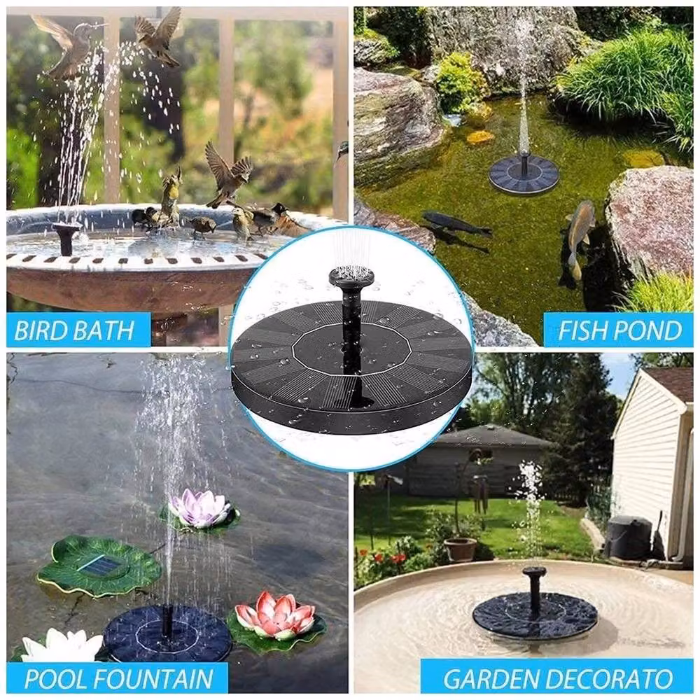 EONLION Black Solar Powered Floating Fountain Pump – 3