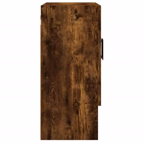 vidaXL Modern Wall Cabinet in Brown MDF with Hinged Doors and Open Shelf, W: 60 cm, D: 31 cm, H: 70 cm – 5