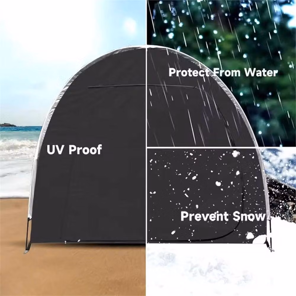 Nordara Black Waterproof Bicycle Storage Tent Garden Bike Shelter with Fibreglass Dome Structure W/D/H: 195 x 163 x 80 cm – 5