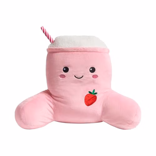OHS Pink Milkshake Cuddle Cushion in Soft Teddy Fleece, W/D/H: 73 x 36 x 58 cm – 3