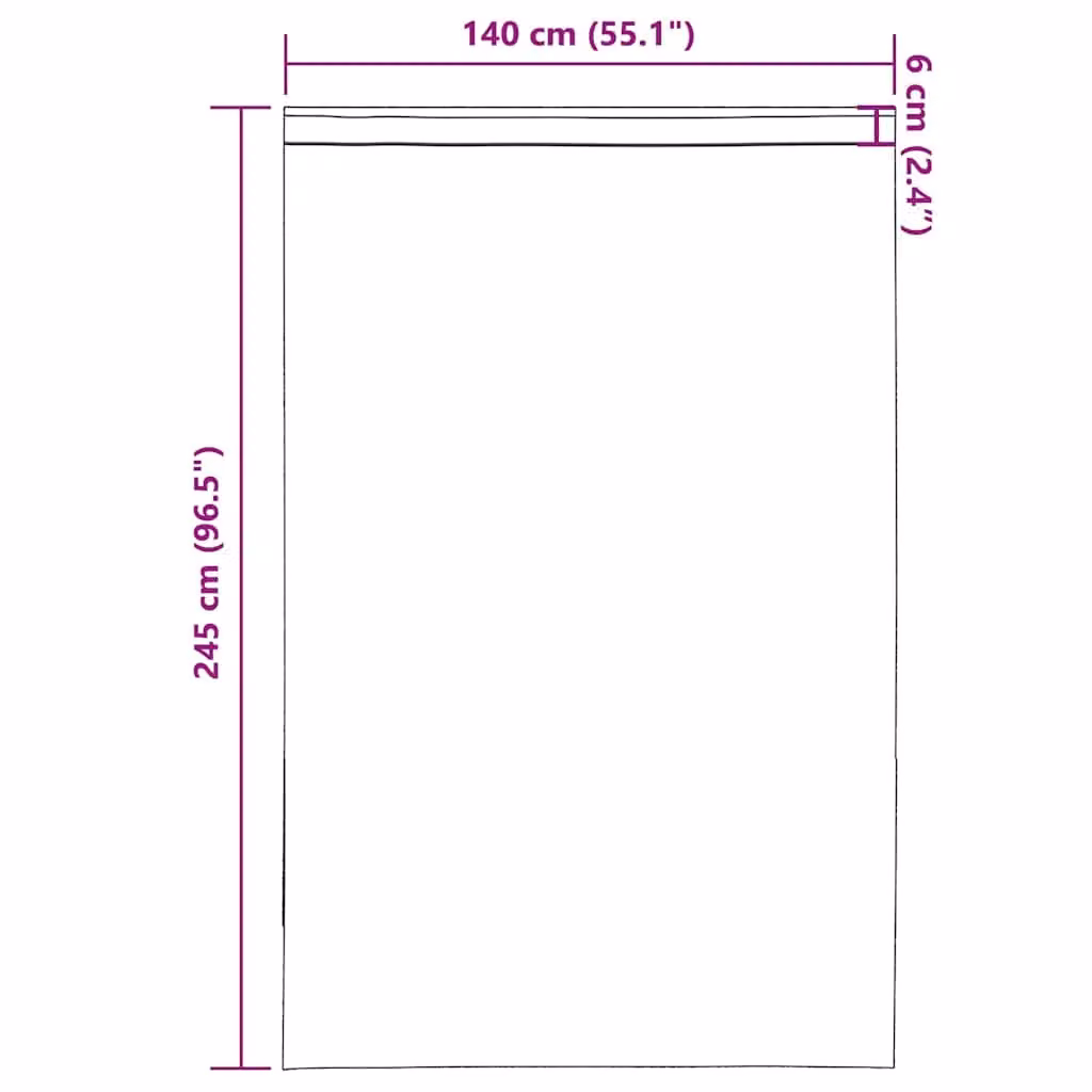 Berkfield Home Black Transparent Voile Curtains with Rod Pockets, 2 Pack, W: 140 cm, H: 245 cm – 6