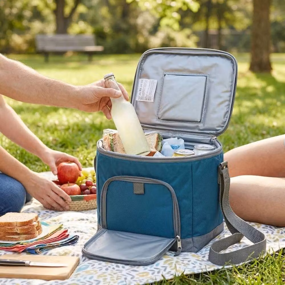 FLAVORA Leakproof Insulated Cooler Tote Bag in Petrol – 4
