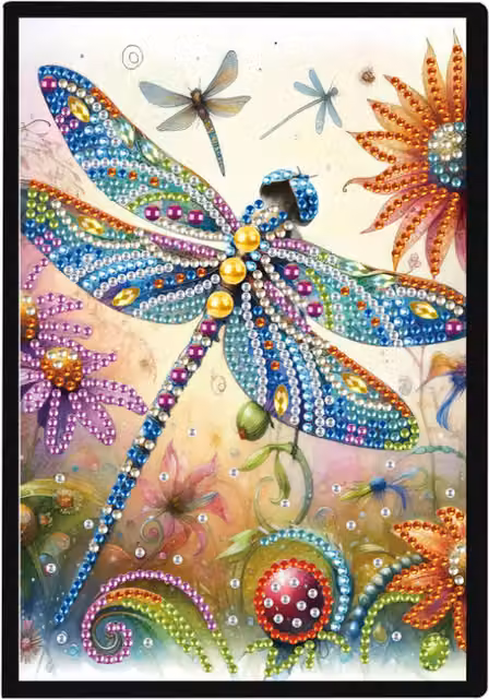 Syntego Dragonfly Journal Diamond Art Kit for Adults, Multicolour