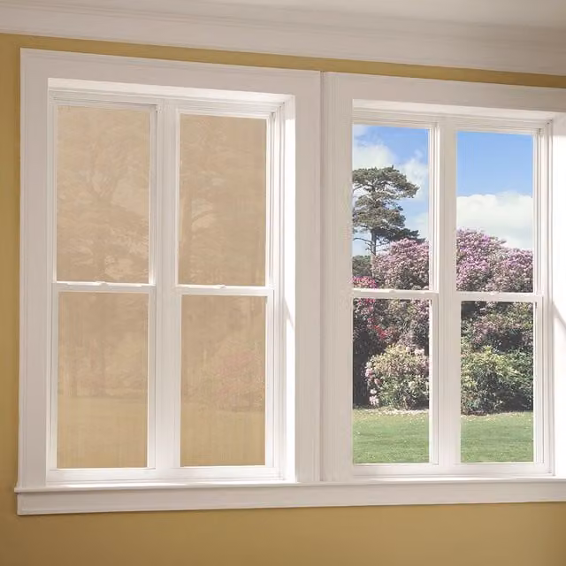 Livingandhome Self Adhesive Privacy Glass Film, Orange