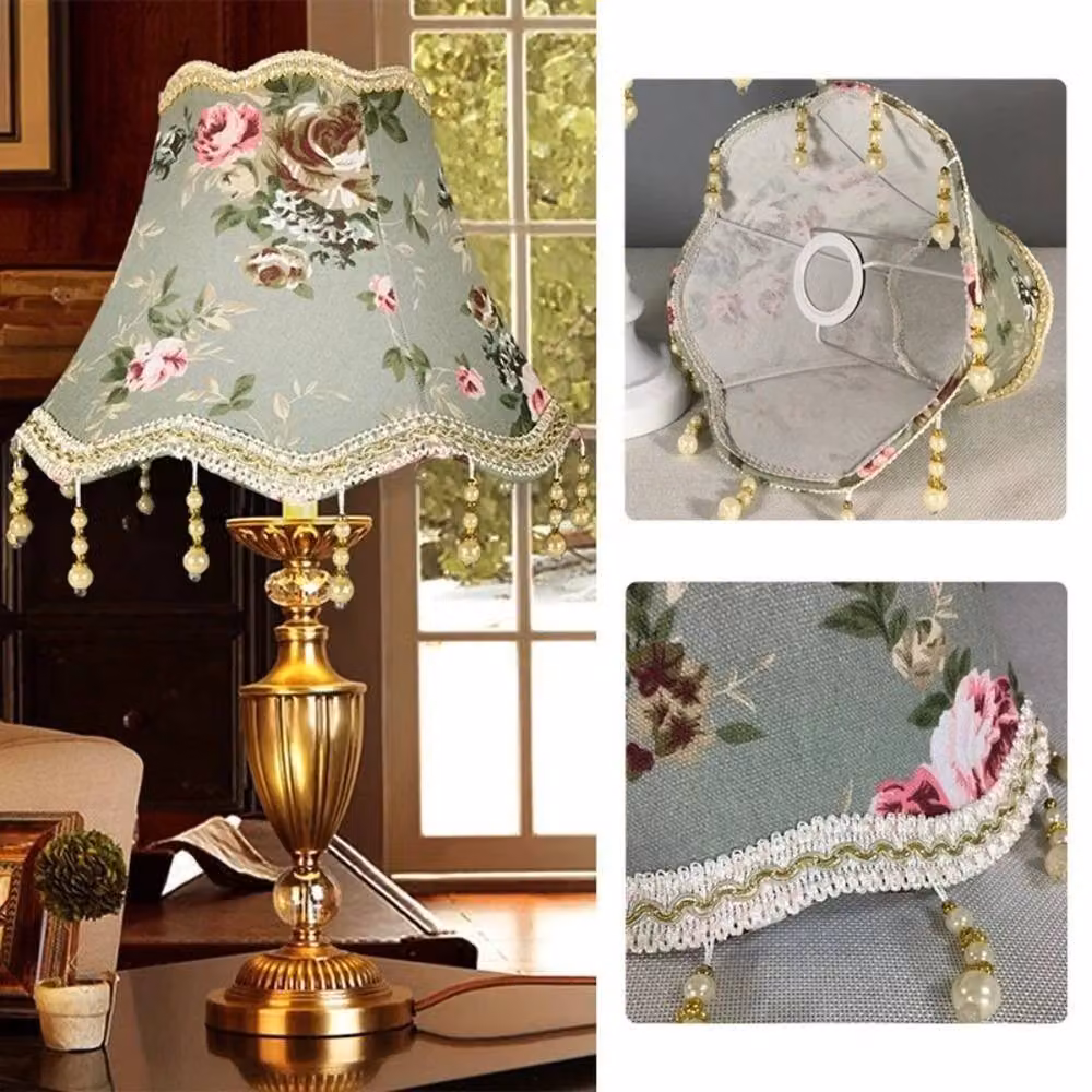 SPETLEK Green Fabric and Metal Cone Table Lamp Shade for E27 – 2