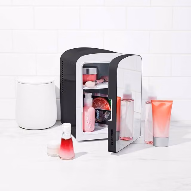 Chefman Portable Personal Fridge in Silver or White