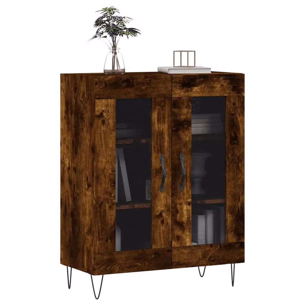Berkfield Home Classic Sideboard in Smoked Oak, Brown, W/D/H: 69.5 x 34 x 90 cm – 3