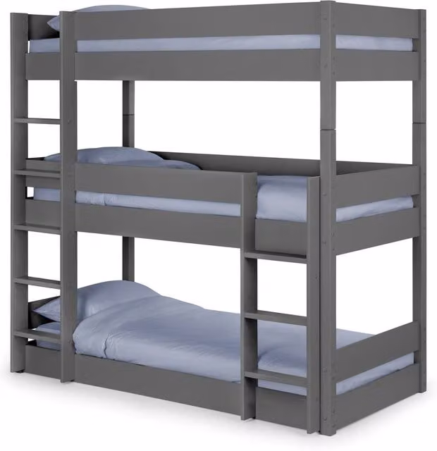 Cheshire Glacier Bunk Bed in Anthracite Grey, Single 90 x 200 cm